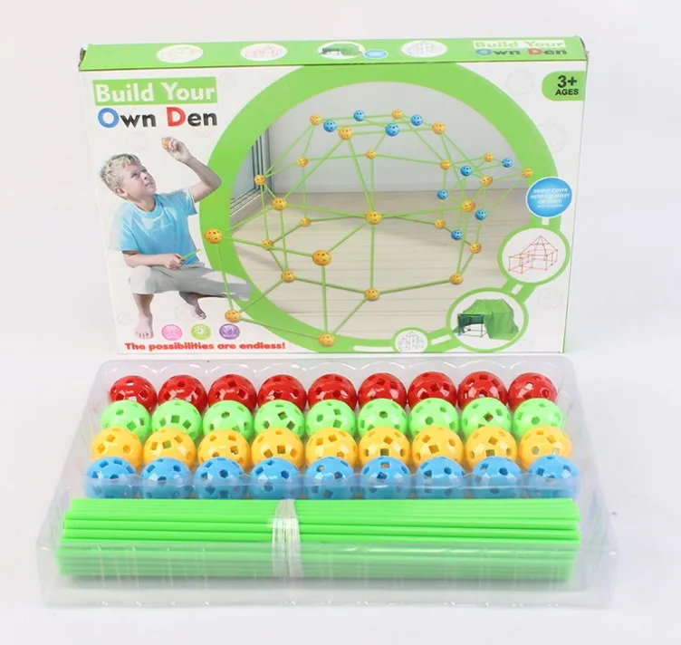 

Конструктор форт, набор строительных блоков «сделай сам», разноцветные 3d-замки, туннели, палатки, игрушечный набор для детей, для девочек и м...