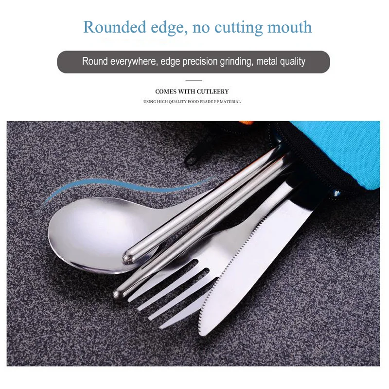 4 шт. столовые приборы из нержавеющей стали вилка ложка палочки для еды