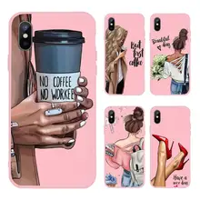 Fashion Girls High Heels Shoes Legs Coffee Phone Case  Candy Color for iPhone 11 12 mini pro XS MAX 8 7 6 6S Plus X SE 2020 XR