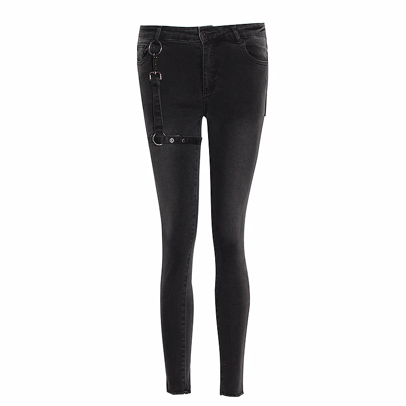 Женские джинсы-карандаш TWOTWINSTYLE осенние джинсовые брюки с высокой талией
