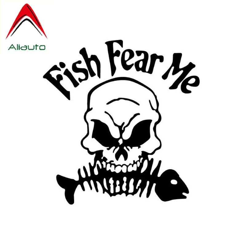 Aliauto мультяшная забавная наклейка на автомобиль рыба фея кость Череп рыбалка
