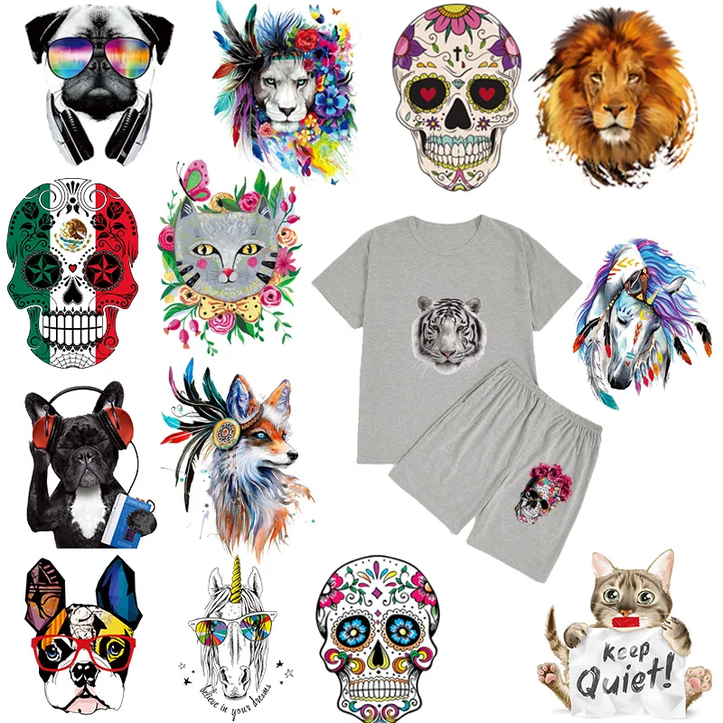 Термонаклейка с изображением животных из мультфильмов наклеивающиеся помощью