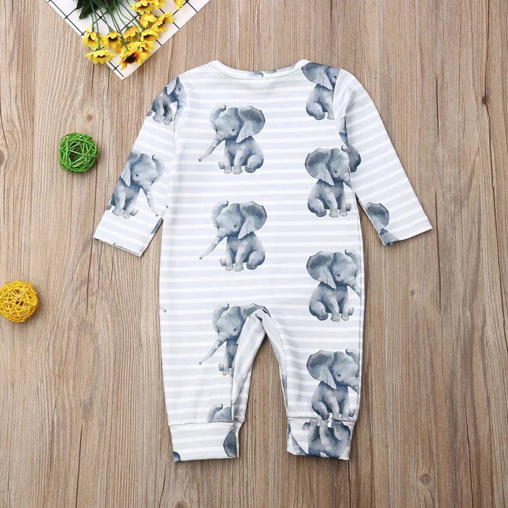 

0-24M Cartoon Newborn Romper Baby Boy Girl Romper Elephant Romper Jumpsuit Outfits Toddler Cute Baby Clothes Playsuit