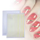 Наклейки для ногтей для самостоятельного маникюра, 3D наклейка для ногтей, Полоска, имитирующая дизайн, водостойкая клейкая Фольга для творчества, наклейки для ногтей, декор для женщин