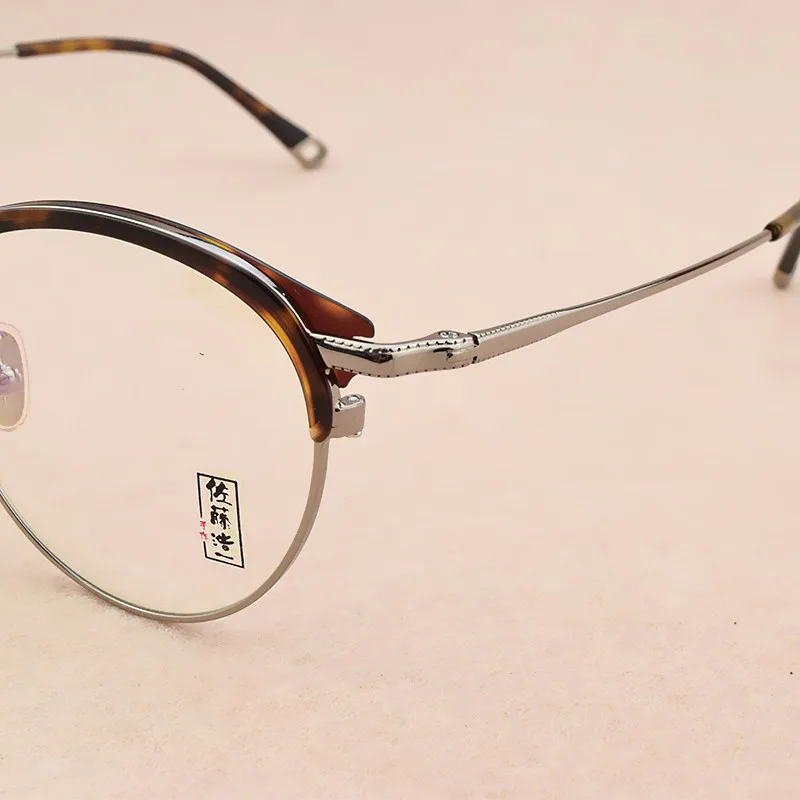 Модная брендовая оправа для очков Женская винтажная круглая мужские