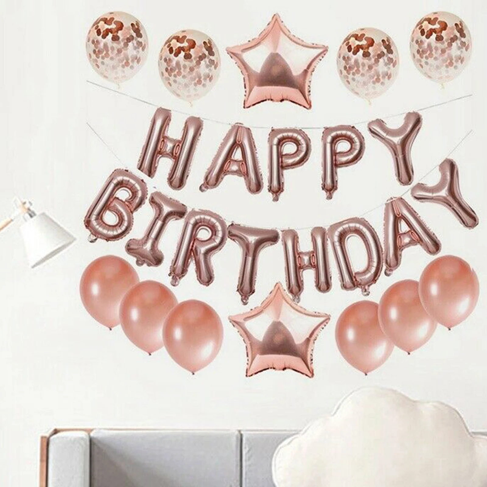 

Creative Birthday Party Balloons Happy Birthday Letter Foil Balloon Baby Shower Anniversary Event Party Decor Supplies 8 Colors