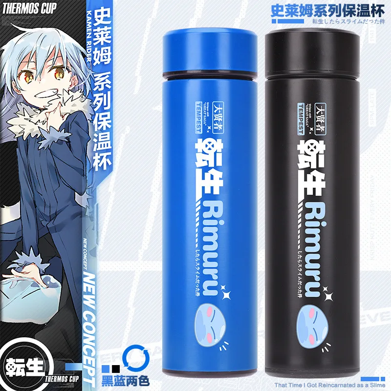 Anime Rimuru Tempest Cosplay Stainless Steel Insulated Vacuum Flask Double Wall Water Bottle Smart Temperature Display Thermos