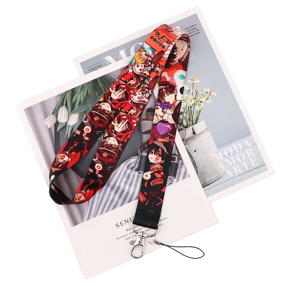 

DZ1898 Japanese Anime Neck Strap Lanyards Keychain ID Card Pass Hang Rope Lariat Lanyard Key Chain Key Ring Badge Holder Gifts