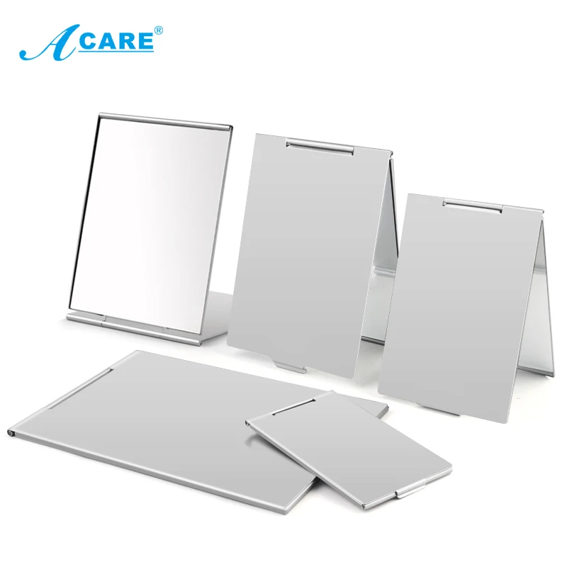 

ACARE Pocket Rectangle Makeup Folding Mirrors Ultra-thin Folding Make Up Mirror Personalised Portable Compact Cosmetic Mirror