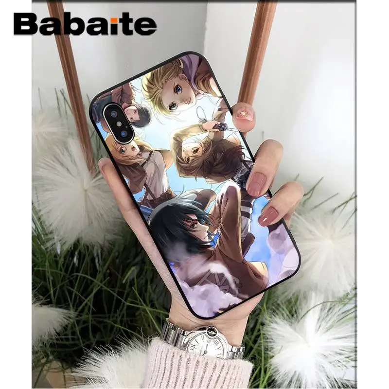 Babaite атака на Титанов аниме Япония черный мягкий чехол для телефона iPhone 8 7 6 6S Plus X XS MAX 5 5S SE XR 11 11pro 11promax