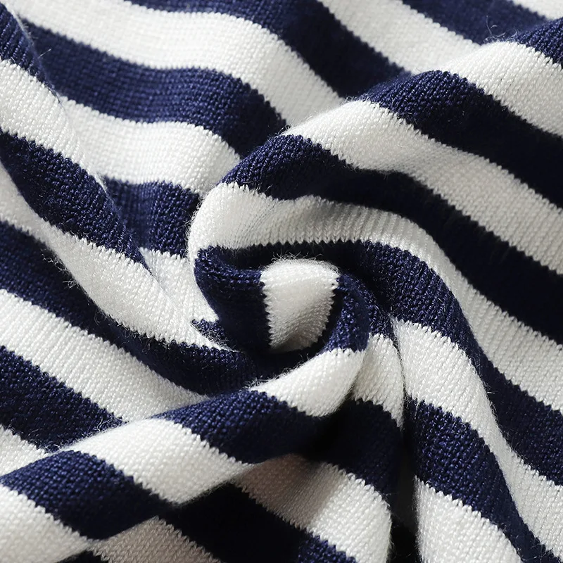 Женские трикотажные свитера полосатые пуловеры с длинными рукавами базовые