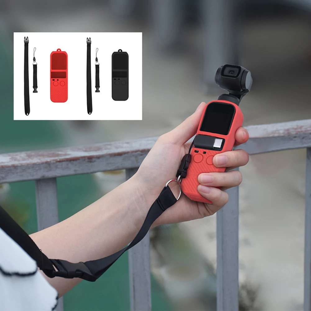 Защитный силиконовый чехол для объектива со шнурком карманной камеры DJI OSMO
