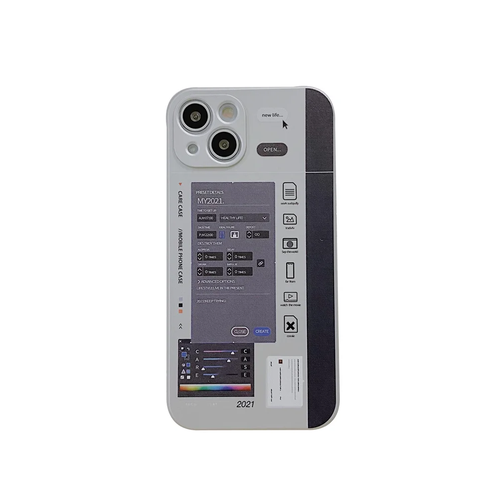 

AI Color palette mobile phone case For iPhone 13 11 12 Pro Max XS X XR 7 8 Plus Electroplated frosted anti-fall iPhone 13 Pro