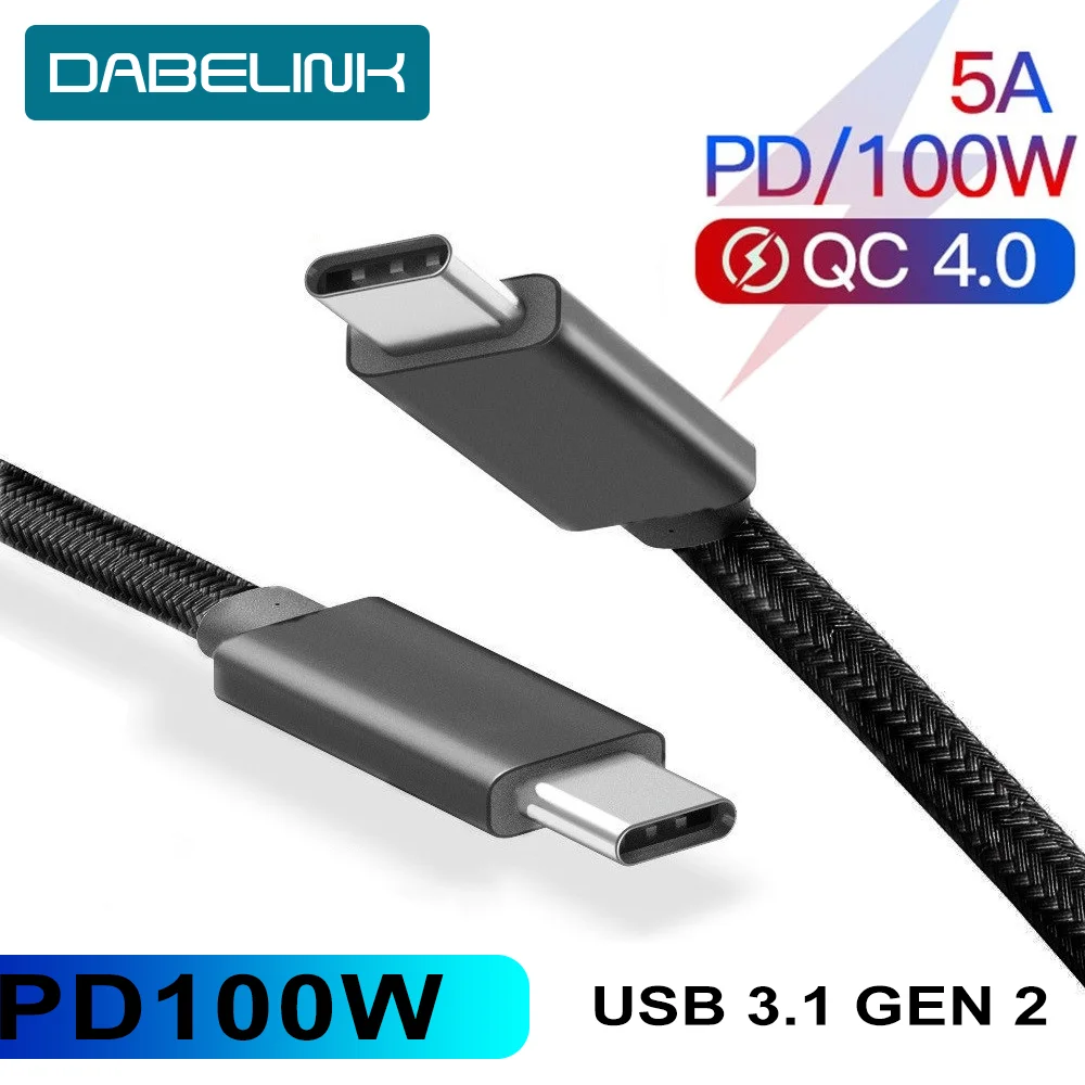 PD 100 Вт Кабель USB 3 1 Gen2 10 Гбит/с Thunderbolt кабель QC 4 0 Тип C PPS E MARK питания для MacBook
