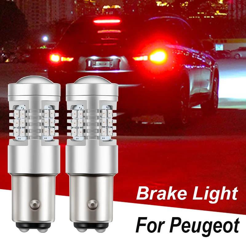 

Для Peugeot 106 206 306 406 607 806 807 407 светодиодный 107 Светодиодная лампа стоп-сигнала P21/5 Вт 1007 BAY15D Canbus без ошибок