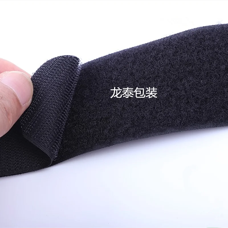 10 шт./лот черные многоразовые нейлоновые самоклеящиеся завязки липучки для