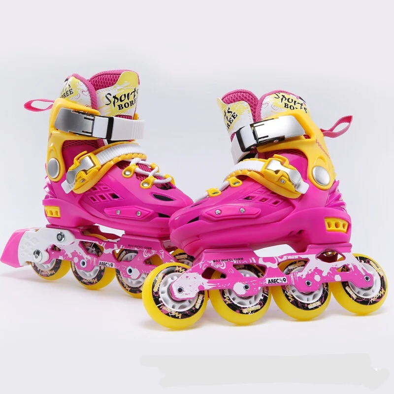 Детские ролики скейтборд роликовые коньки регулируемые детские обувь для