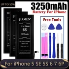 Аккумулятор 3250 мА  ч для Apple iPhone 6S, 6, 7, 5, 5SE, 5S, 6plus