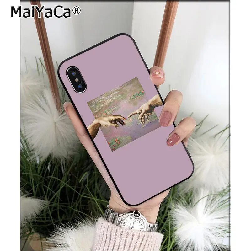 Мягкий чехол из ТПУ MaiYaCa Michelangelo Sculpture David Creation of Adam для iPhone X XS MAX 6 6s 7 7plus 8 8Plus 5 5S SE XR |