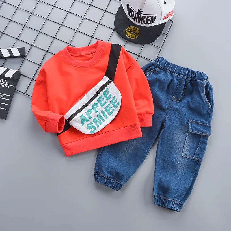 Осенняя детская одежда комплект детской одежды на весну: рюкзак с длинным