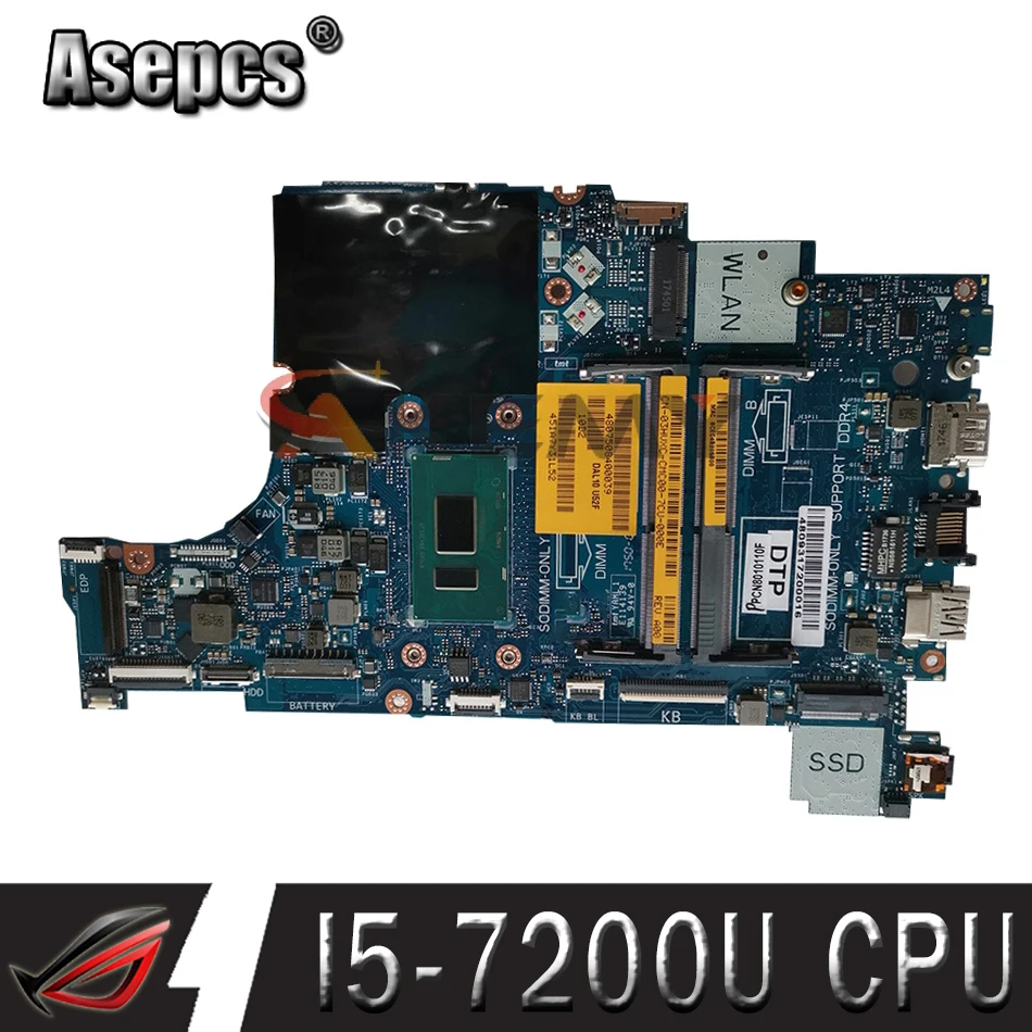 

100% новый для dell 14 дюймов latitude 3490 материнская плата SR2ZU I5-7200U 2,5 ГГц CN-09J1XM 09J1XM CAL50 LA-F115P испытания ОК