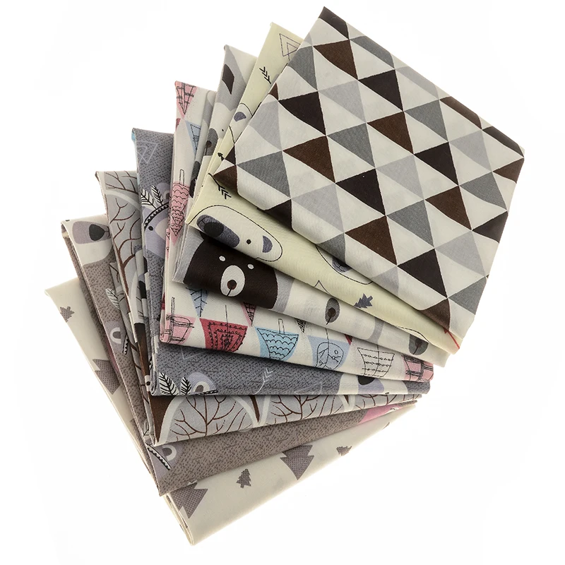 Новая ткань с принтом мультяшного белого медведя материалы ручной работы из