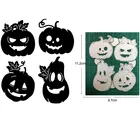 Пресс-форма для резки металла, 4 шт., форма для высечки тыквы, украшения на Хэллоуин, скрапбукинга, бумаги, ремесла, ножа, формы, перфоратор, трафареты