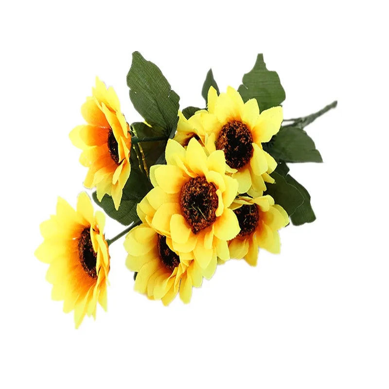 10 шт. Искусственный Подсолнух имитация подсолнуха цветок герберы Маргаритка для