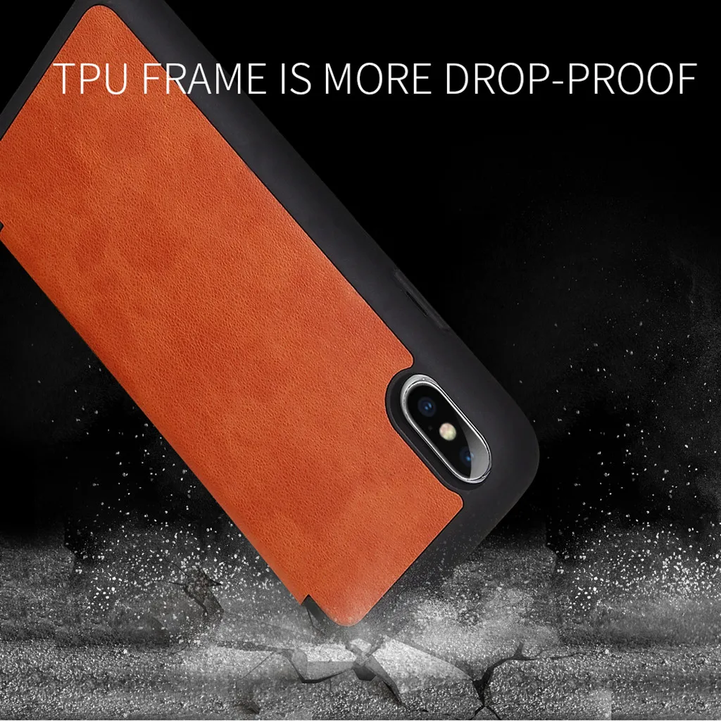 Роскошный тонкий кожаный чехол для телефона с подставкой держатель кошелек