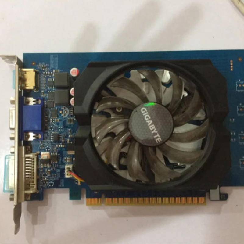 GIGABYTE игровые видеокарты Nvidia Geforce GT730 2 Гб 64 бит GDDR5 видеокарта для HDMI DVI PC б/у