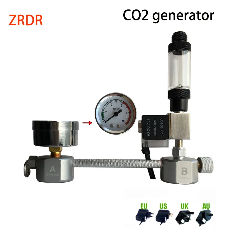 Система регулятора CO2 для аквариума генератор диффузора co2 с клапаном