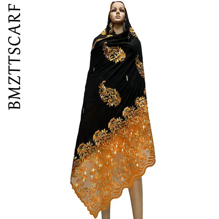 Африканские женские шарфы высококачественный шифоновый шарф с вышивкой