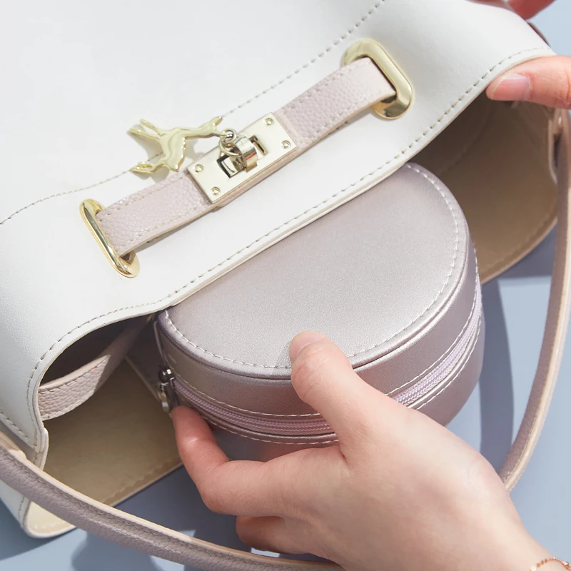 Многофункциональная круглая светильник и портативная шкатулка для ювелирных