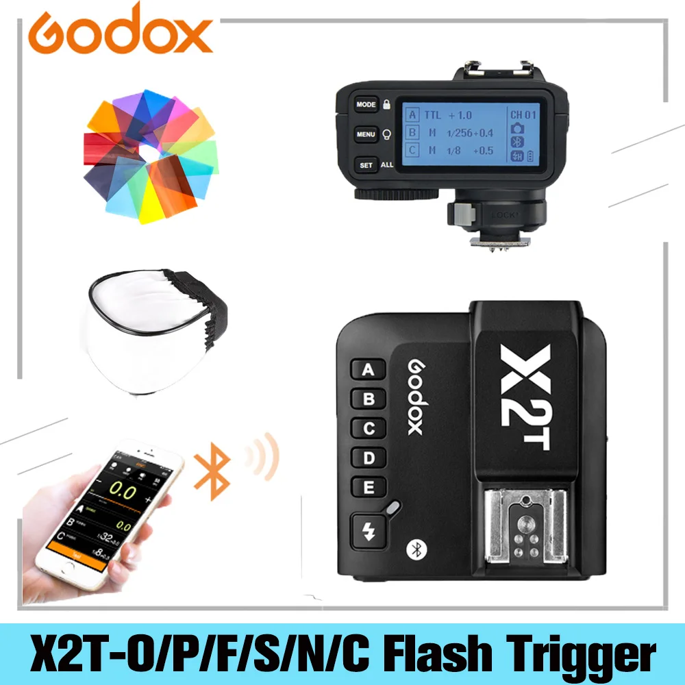Godox X2T C N S F O P TTL 1/8000s HSS Беспроводной трансмиттер триггер для вспышки цифровой