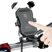 Motorcycle Mobile Phone Holder Mount with QC 3.0 USB Qi Wireless Charger for Scooter Motor Motorbike Smartphone Support Bracket