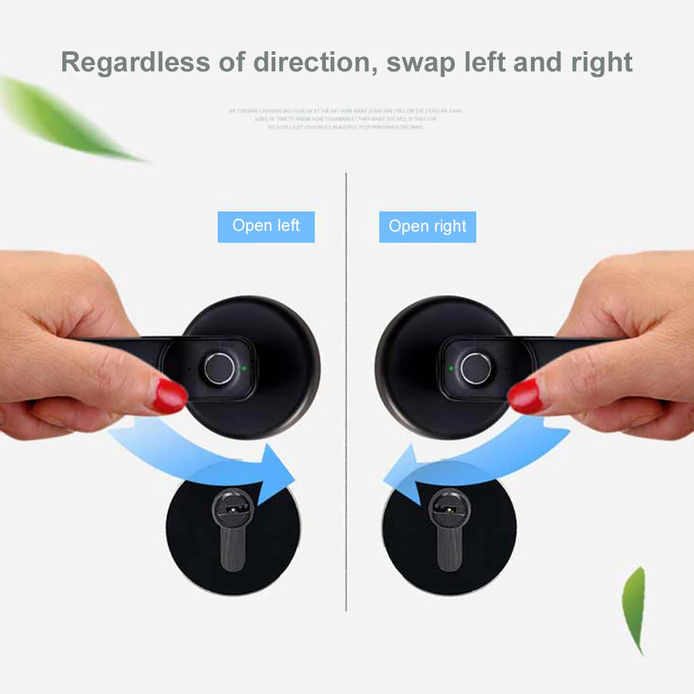 

Fingerprint Smart Door Lock Biometric Keyless Entry Door Handle Safe Single-Cylinder Electronic Door Lock Drop Shipping