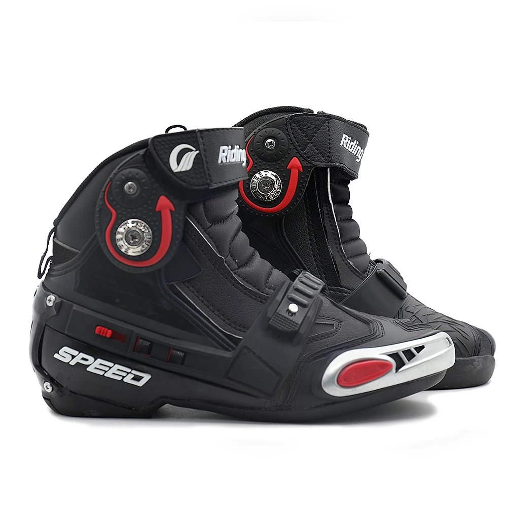 Классические кожаные ботинки для езды на мотоцикле|motorbike shoes|speed bootsmotorbike racing shoes |