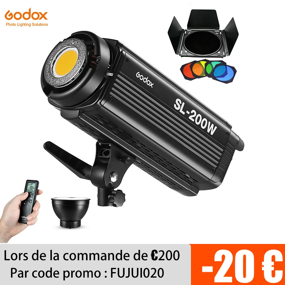Godox SL 200W 200Ws 5600K студия светодиодный непрерывное освещение для фото и светильник