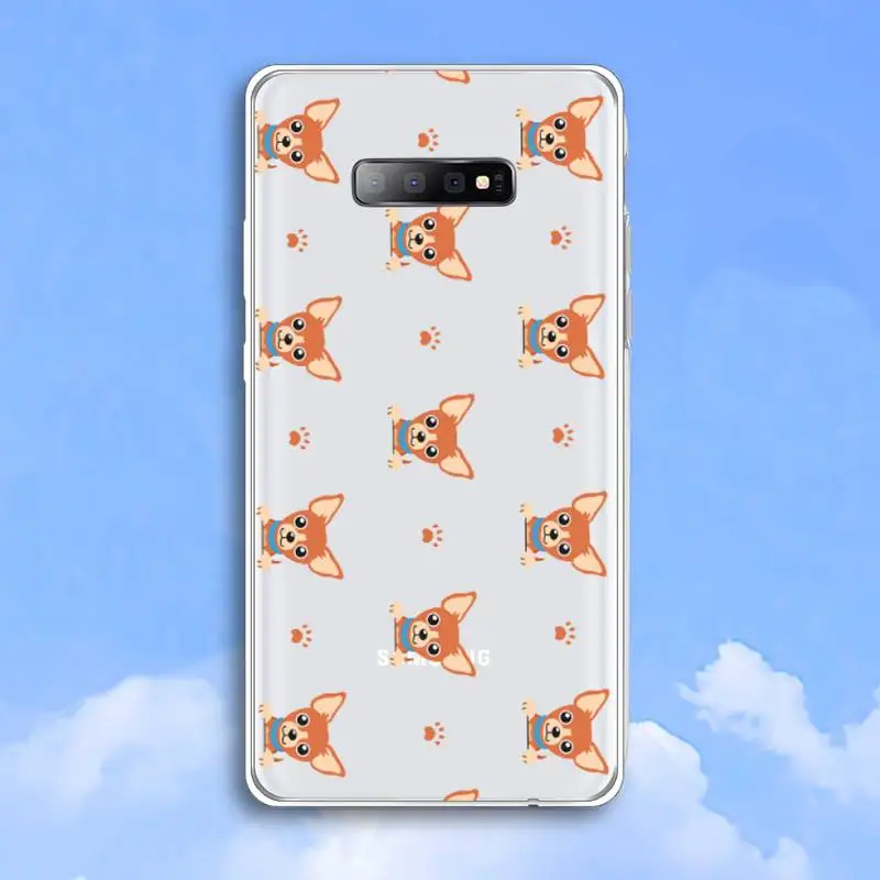 

Chihuahua dog Phone Case Transparent For Samsung Galaxy A 71 21s S note 8 9 10 plus 20 ultra