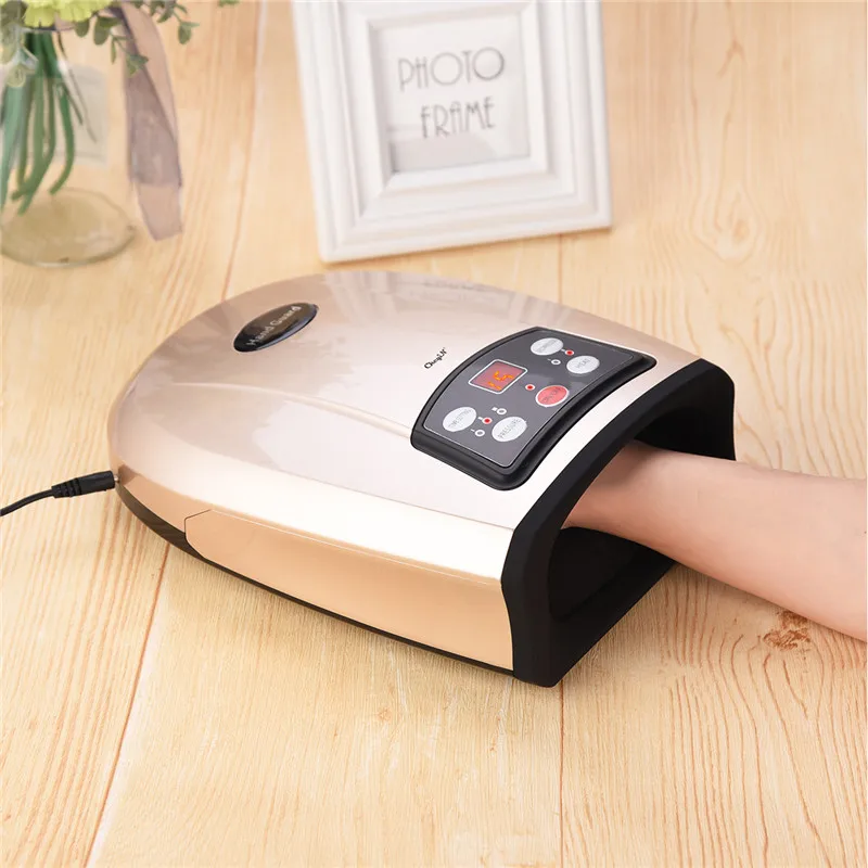 Online Elektrische Luftdruck Hand Massager Reflexzonenmassage Infrarot Warme Therapie Palm Massage Gerät Akupunkturpunkte Stimulator Taubheit Relief