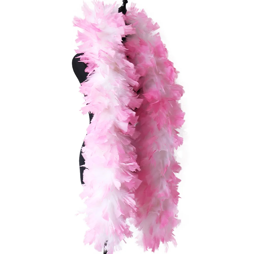 Красивая шаль из розовых перьев индейки 2 метра пушистые высококачественные