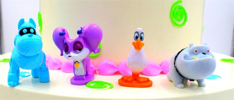 12pcs/lot Puppy Dog Pals Hand-made Doll Model Cakes Decoration Model Toy Doll for Children's Gift