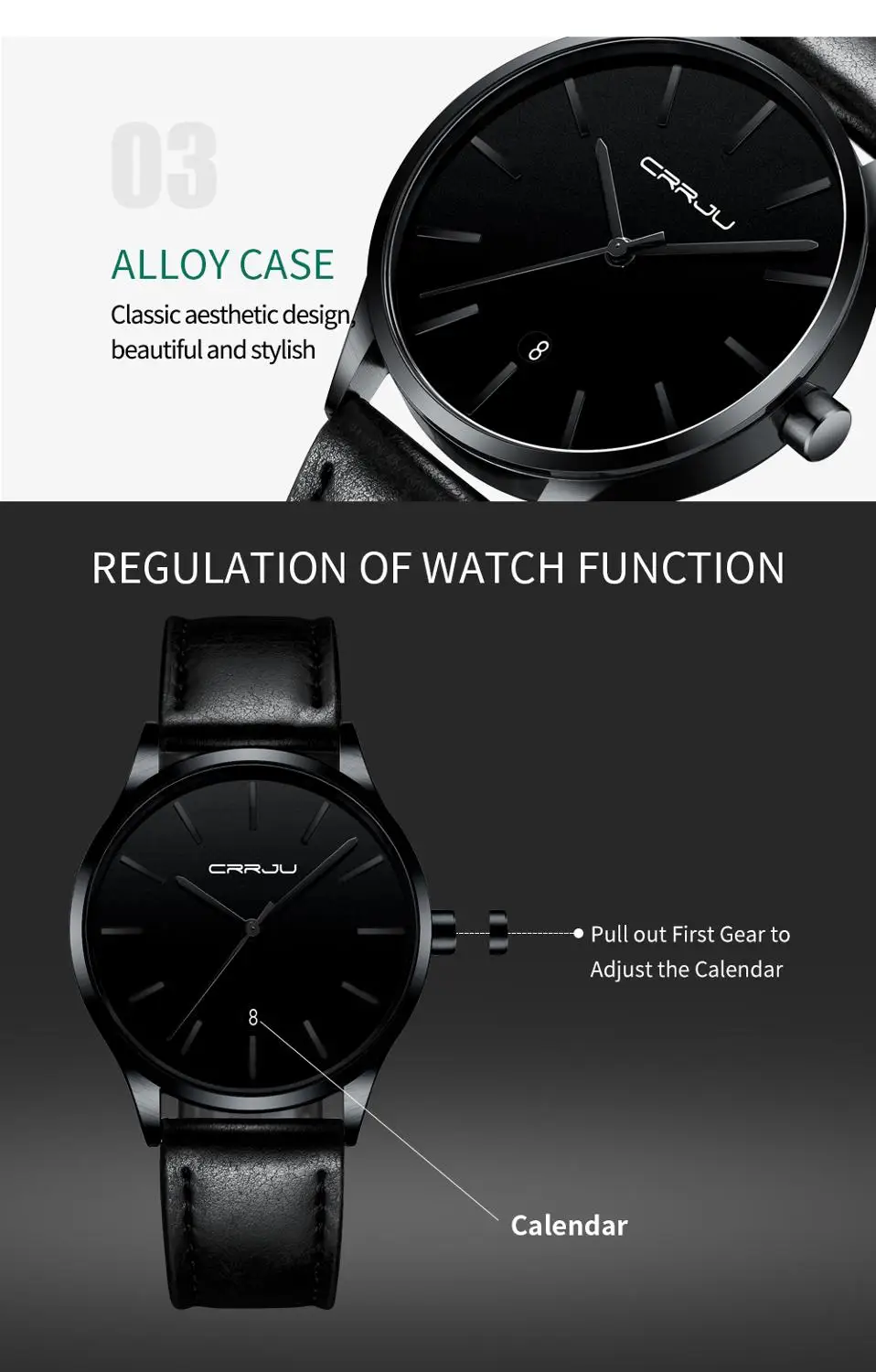 

2020 Wristwatch Male Clock CRRJU Quartz Watch Men Top Brand Luxury Famous Wrist Watch Business Quartz-watch Relogio Masculino