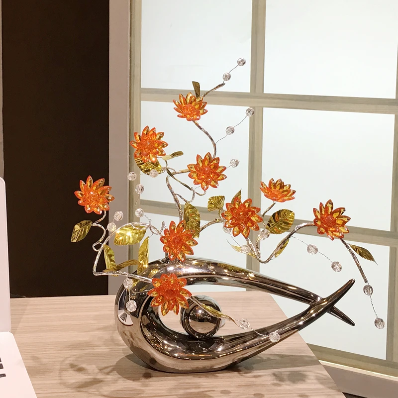 6 видов цветов модный хрустальный цветок ремесла Современное украшение дома