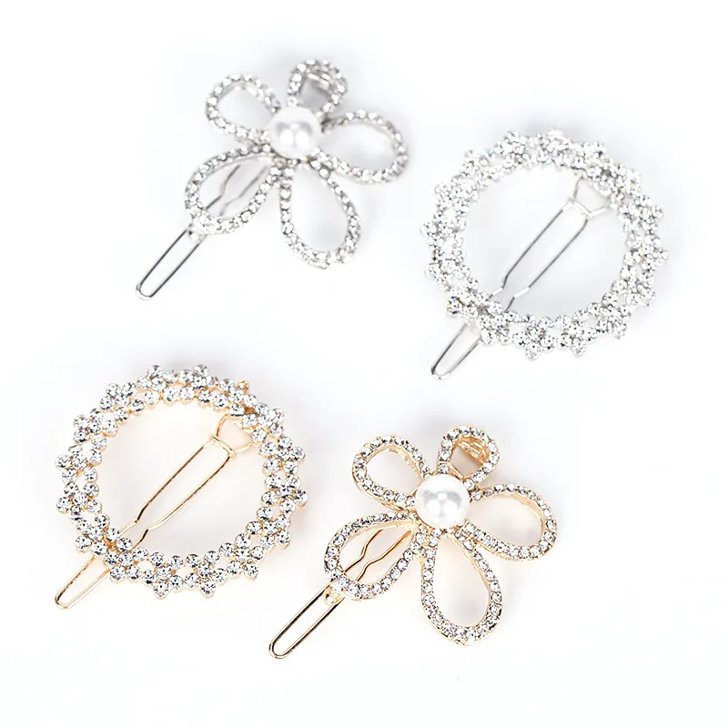 

Vintage Imitation Pearl Hairpins For Women Girls Gifts Gold Color Hair Clips Crystal Rhinestones Hair Accessories Jewelry
