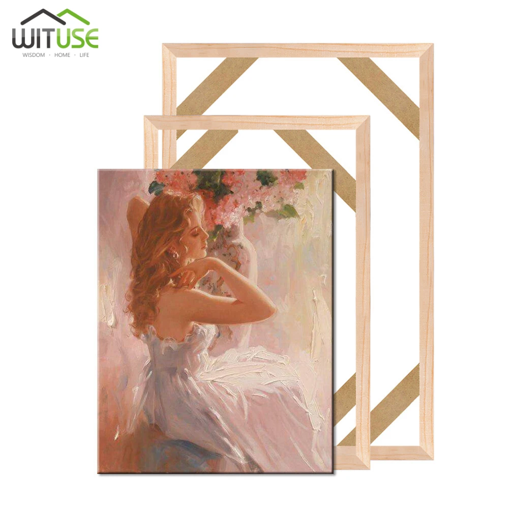 DIY деревянная рама с холстом фото изображением картины маслом холст для алмазной