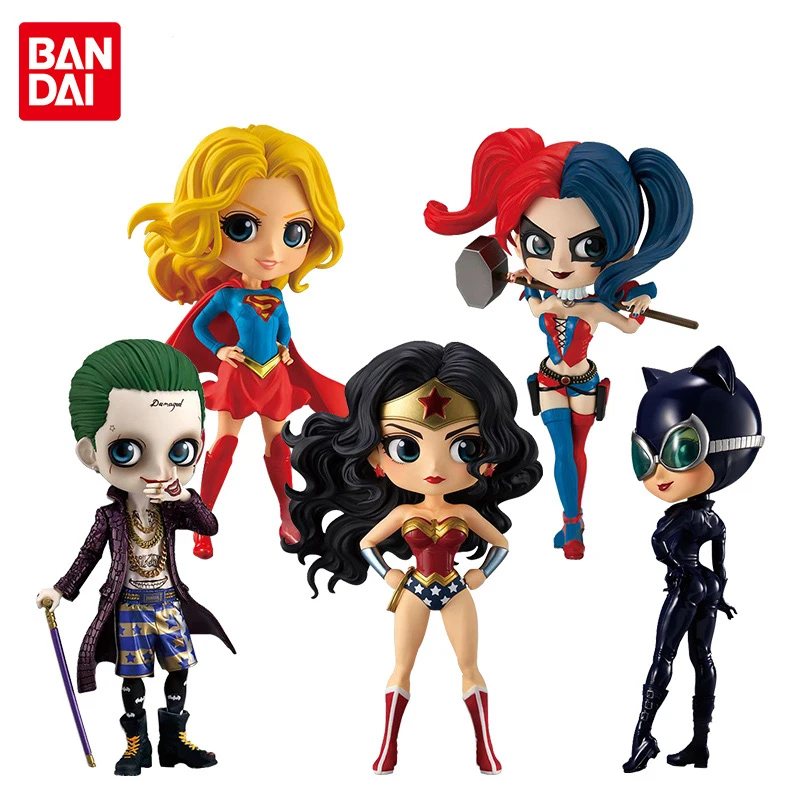 

14 см BANDAI Аниме персонажи Qposket Wonder Woman Joker Harleen Quinzel Catwoman ПВХ экшн-фигурки коллекционные модели игрушки подарок Fo