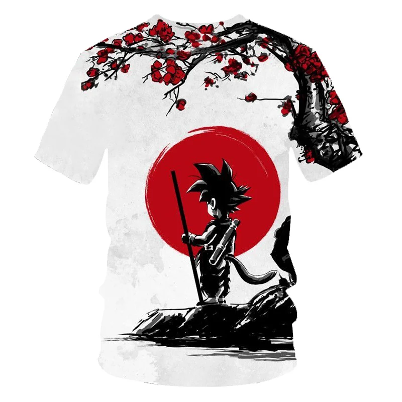 

Summer O-neck Anime T-shirt Male Funny Goku 3D Printing T-shirt Short Sleeve Harajuku Cartoon T-shirt Casual Large Size T-shirt
