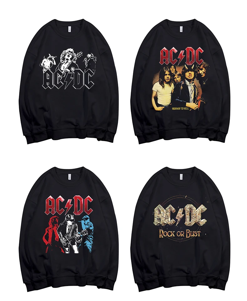 8 дизайнов Pollover Толстовка ACDC AC/DC Австралийский жесткий рок толстовки Панк sudadera уличная флисовая оболочка куртка верхняя одежда