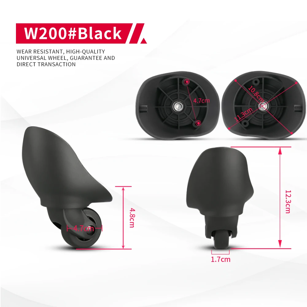 DILONG W200 Luggage wheel wear-resistant unicycle trolley case wheels replacement suitcase repair parts universal